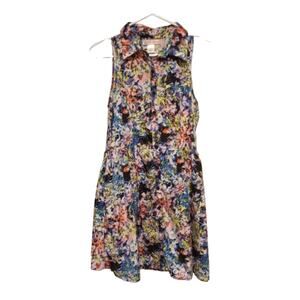 Band Of Gypsies Women's Floral Sleeveless Boho Dress w/ Pockets Size Small